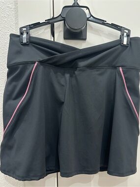 Sincerely Jules Black Athletic Skort with Pink Trim